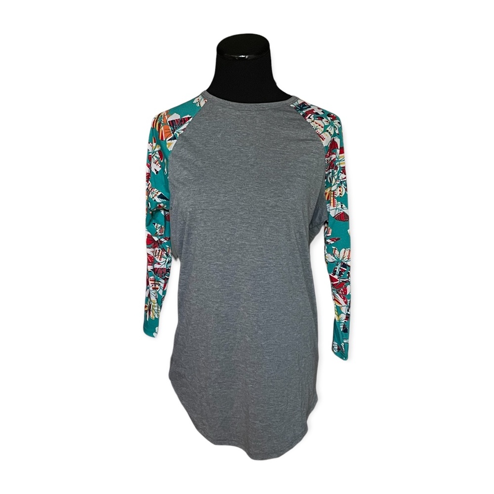 S LuLaRoe Randy NEW Stunning Hawaiian Floral Raglan Sleeved Small 6-8